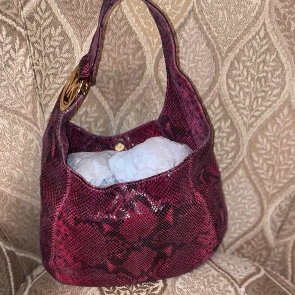 MK Pink Snakeskin Bag